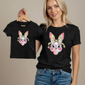 Happy Easter Bunny Coquette Bow Brushstroke Easter Girl Kids Women T-Shirt Hoodie, Sweatshirt | RetroVerseTees.com