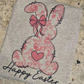 Happy Easter Floral Bunny Graphic Tee or Sweatshirt Hoodie | RetroVerseTees.com