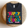 Happy First Day of School Teacher Shirt, Back to School Shirt for Teachers, Teacher Shirt Back to School Shirt Teacher...