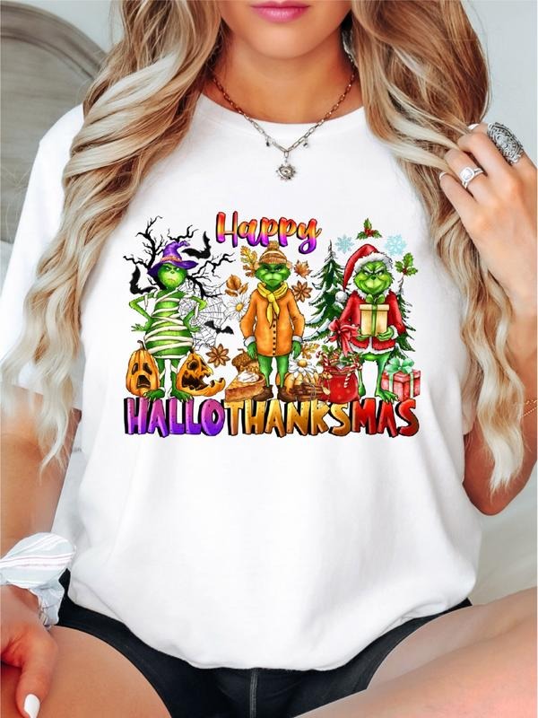 Happy Halloween T-Shirt, Holiday Season Shirt, Funny Halloween Gift Tee, Happy Halloween Tee, Halloween Party Shirt,...