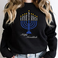 Happy Hanukkah Sweatshirt, Hanukkah Hoodie, Jewish Gift For Celebration, Holiday Gift Sweater, Religious Sweatshirt For...