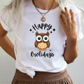 Happy Owlidays Shirt, Owl Lover Gift Shirt, Funny Owl Christmas T-Shirt, Bird Christmas Tee, Happy Holidays Shirt....
