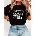 Happy TNF'WB shield Day Heart Pattern Black T-Shirt