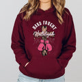 Hard Fought Hallelujah Shirt, Pink and Gold, Christian Shirt Hoodie, Sweatshirt | RetroVerseTees.com