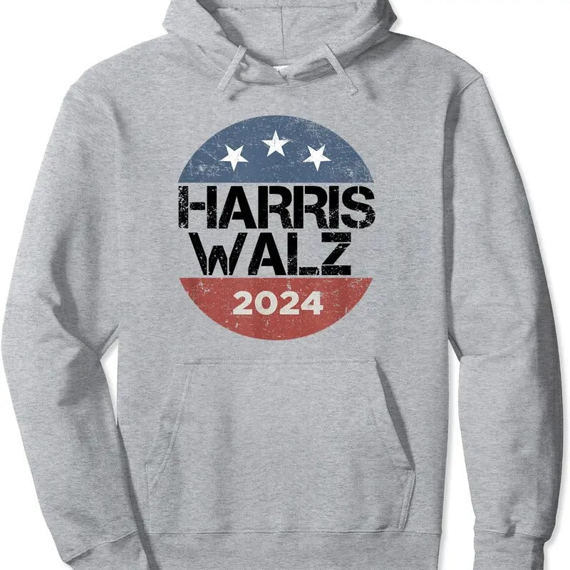 Harris Waltz 2024 Election | Kamala Harris Tim Waltz 2024 Hoodie | Unisex Hooded Sweatshirt T-Shirts | RetroVerseTees.com