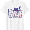 Harris Waltz 2024 We're Not Going Back Funny Cat Lady T-Shirt made in usa Hoodie, Sweatshirt | RetroVerseTees.com