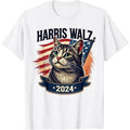 Harris Walz 2024 Funny Cat Kamala Harris Tim Walz Waltz T-Shirt made in usa Hoodie, Sweatshirt | RetroVerseTees.com