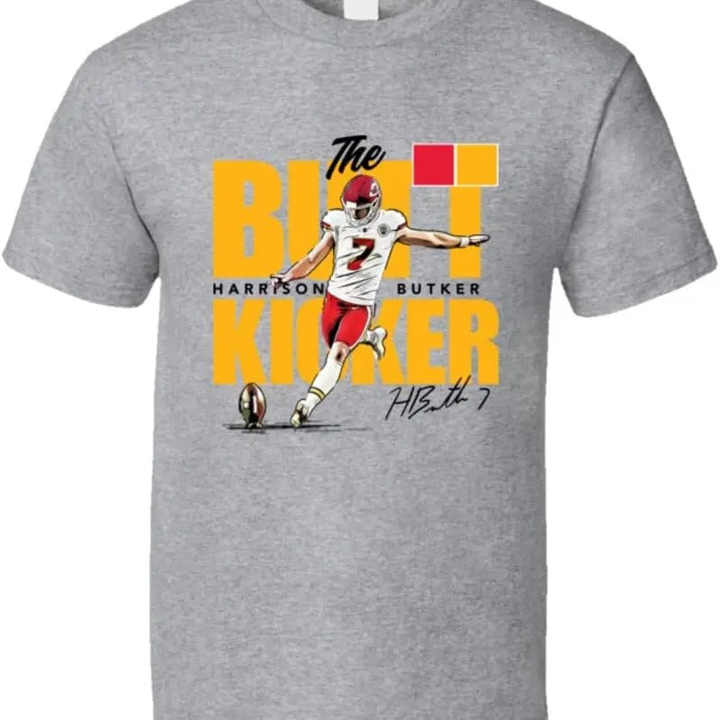 Harrison Butker The Butt Kicker T Shirt Hoodie, Sweatshirt | RetroVerseTees.com