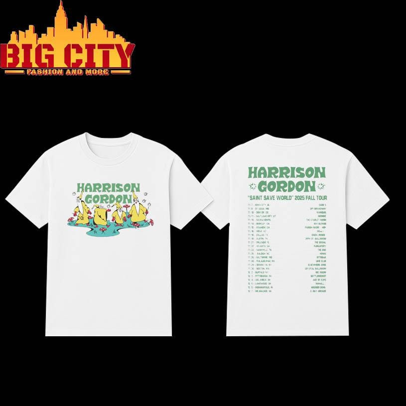 Harrison Gordon Saves The World Fall Tour 2025 Two Sided Shirt