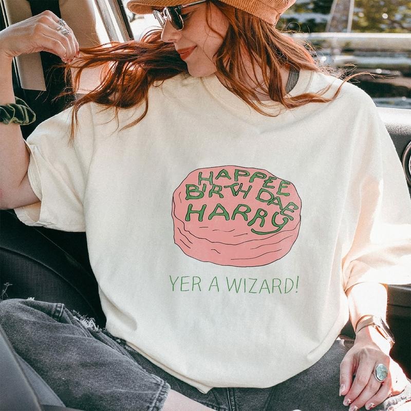 Harry's Birthday Cake T-Shirt, Magical School Shirt, T-Shirt, Sweatshirt, Hoodie Crewneck Cotton | RetroVerseTees.com