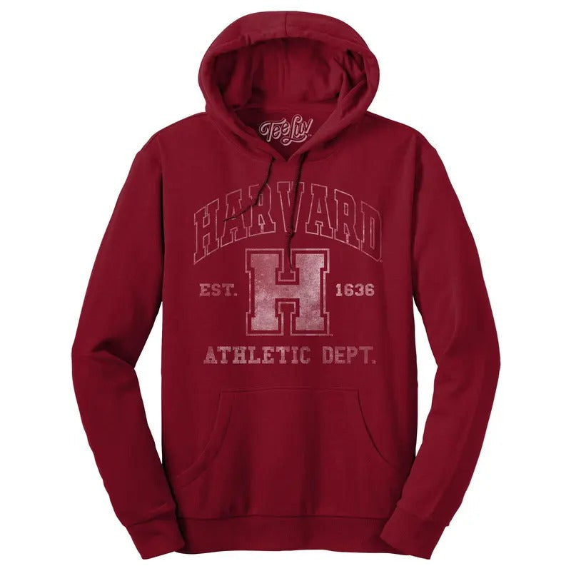 Harvard Athletic Department Pullover Hooded Sweashirt - Crimson T-Shirts, Hoodie, Sweatshirt | RetroVerseTees.com