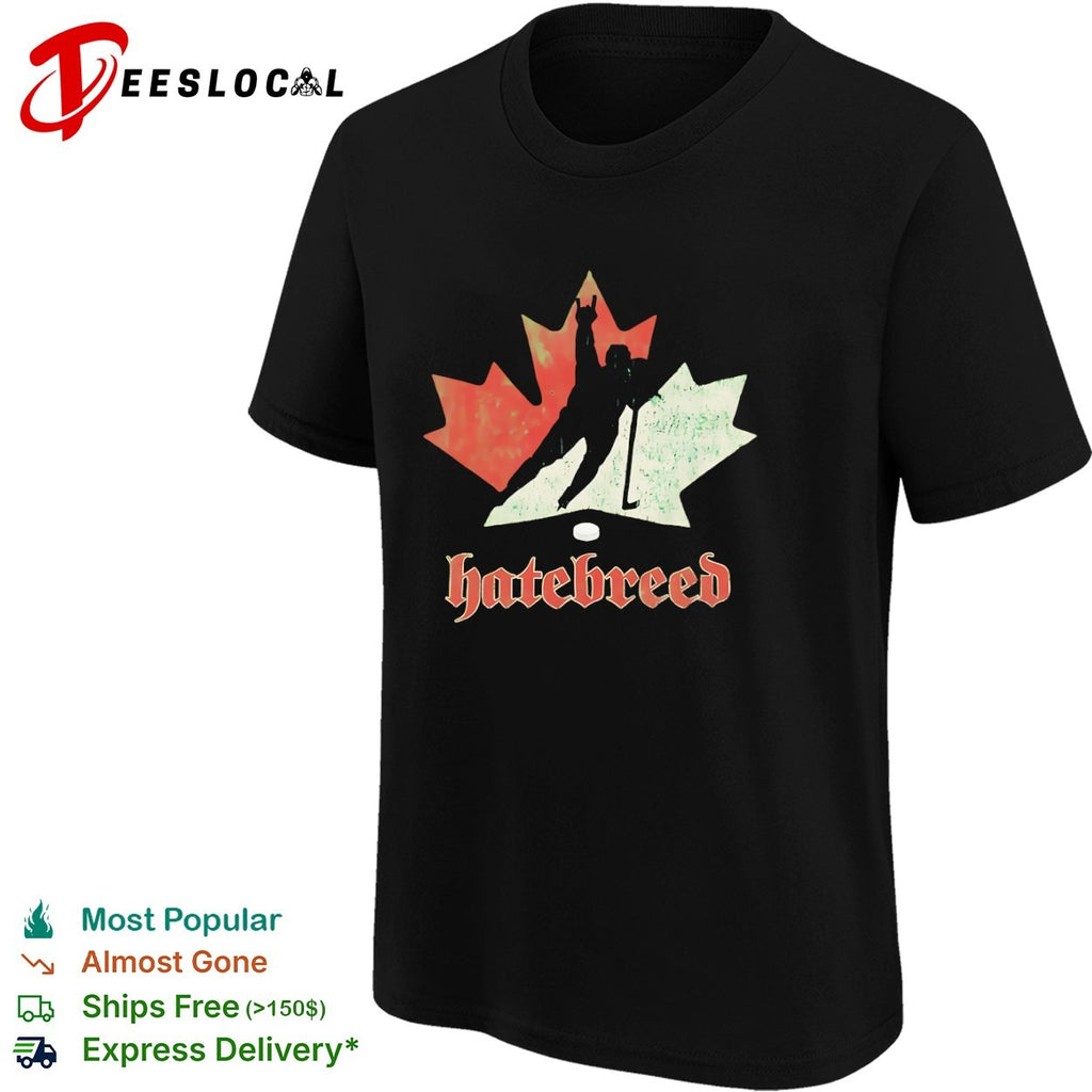 Hatebreed Distressed Canadian Maple Leaf Hockey Player shirt