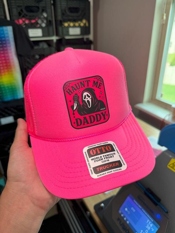 Haunt Me Daddy Trucker Hat T-Shirts, Hoodie, Sweatshirt | RetroVerseTees.com