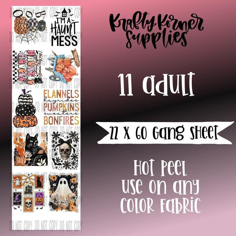 Haunt Mess DTF Transfer Gang Sheet, 22 x 60 T-Shirts, Hoodie, Sweatshirt | RetroVerseTees.com