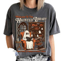 Haunted Library Comfort Colors Shirt, Retro Ghost Reading Books Shirt, Reading Ghost T-shirt Fall, Librarian Ghost...