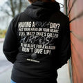 Having  A Rough Day? Mental Health Unisex Hoodie T-Shirts, Sweatshirt | RetroVerseTees.com