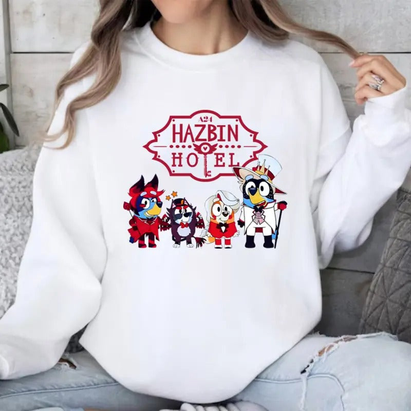 Hazbinn Hotel T-Shirt, Alastor Hazbinn Hotel SweatShirt, Charlie Morningstar Characters Hoodie, Husk Vaggie Niffty Sir...