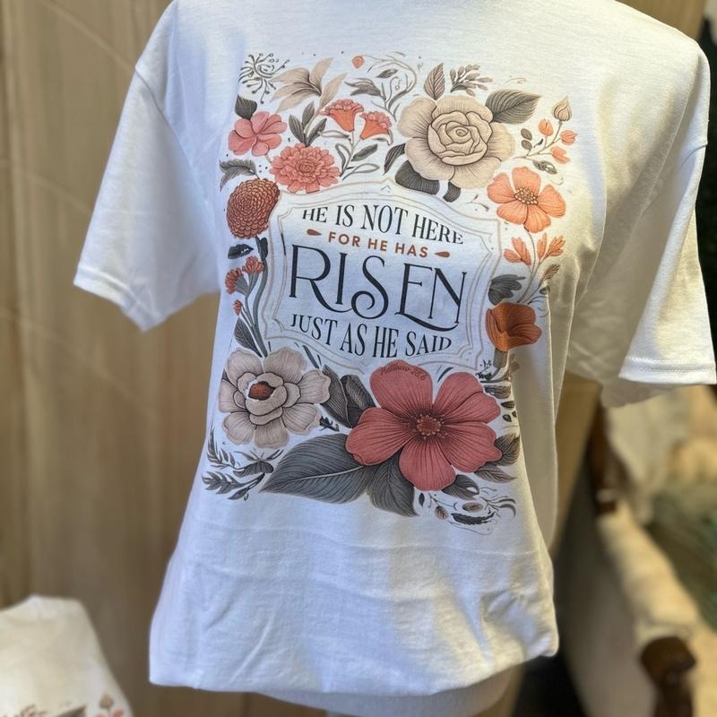 He Is Not Here For He Has Risen - Christian Tee - Easter Tee Hoodie, Sweatshirt | RetroVerseTees.com