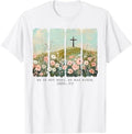 He Is Risen Christian Wildflower Happy Easter Women Girls T-Shirt Hoodie, Sweatshirt | RetroVerseTees.com