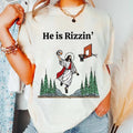 He is Risen Funny Easter Shirt, Jesus Playing Basketball, Retro Y2K Christian, Faith Religious Graphic Tee, Weirdcore...