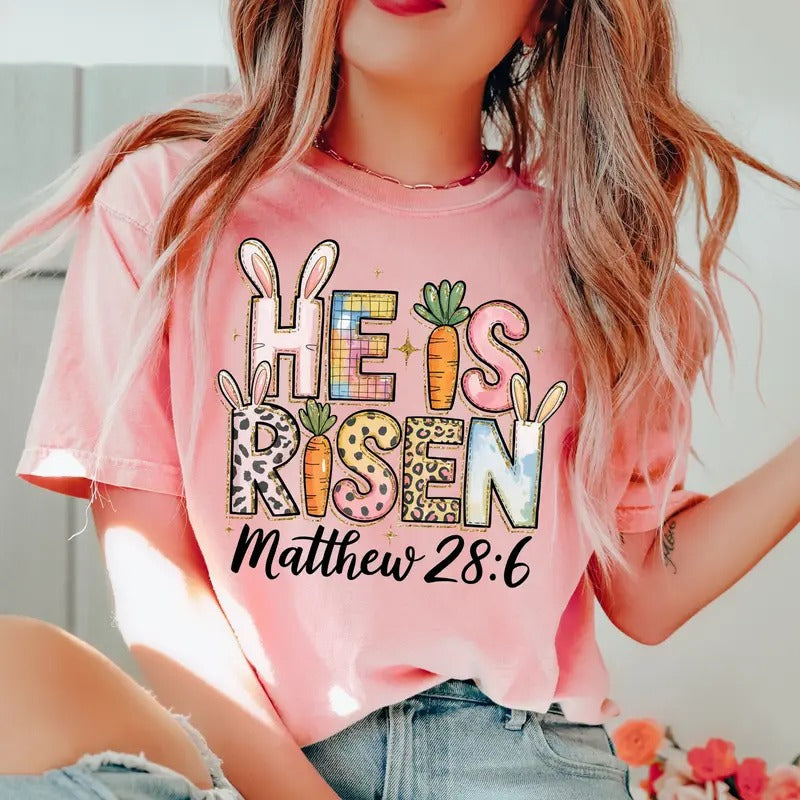 He is Risen Glitter DTF Transfers - THIS IS NOT A SHIRT Hoodie, Sweatshirt | RetroVerseTees.com