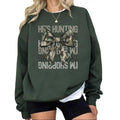 He's Hunting I'm Shopping Coquette Sweatshirt, Unisex Hunting Season Widow, Deer Hunter Gift, Hunter T-shirt, Gift for...