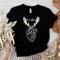 Heart Anatomy Christmas Shirt, Christmas Light Nurse T-Shirt, Reindeer Heart Tee, Anatomical Heart Xmas Gift Tee, Cath...