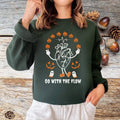 Heart Anatomy Sweatshirt, Halloween Anatomical Heart Crewneck Shirt, Spooky Ghost Nurse Crew Pumpkins Bottom Collar Hoodie