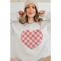 Heart Checkered Sweatshirt Womens Valentine Sweatshirt Women Valentines Day Sweatshirt Valentine's Day Gifts Valentines...