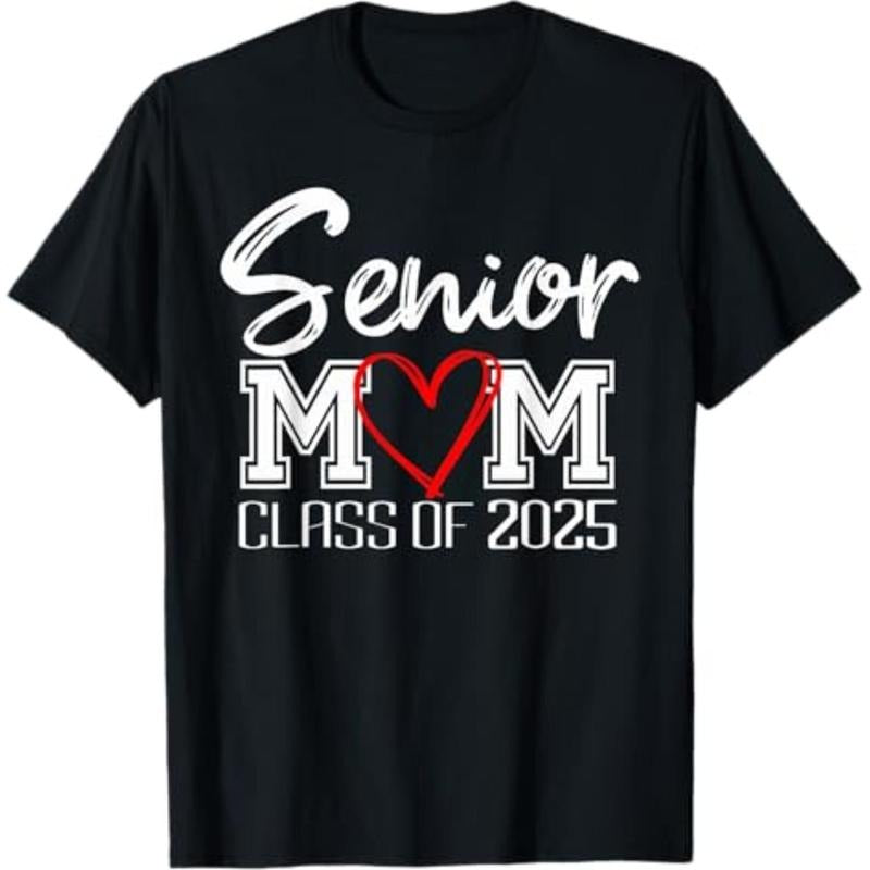Casual T-shirt Senior Mom Class FOG 2025 / Proud Mom FOG Graduate / Heart Mom T-Shirt, Small, Black Graphic Graphic Tees...