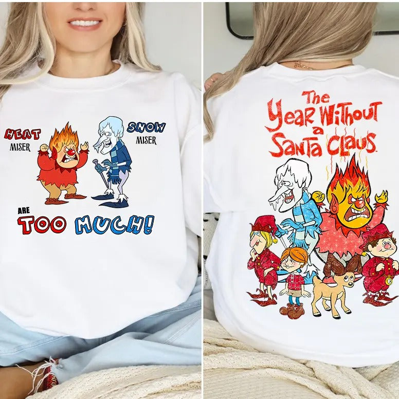Heat And Snow Misers Sweatshirt, Miser Brothers Christmas Matching TShirt, The Year Without Santa Snow Miser Heat Hoodie,...