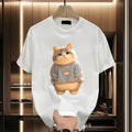 Heavyweight pure cotton short sleeve t-shirt Unisex Summer loose fit versatile couple topstyle{n002}2 Hoodie, Sweatshirt