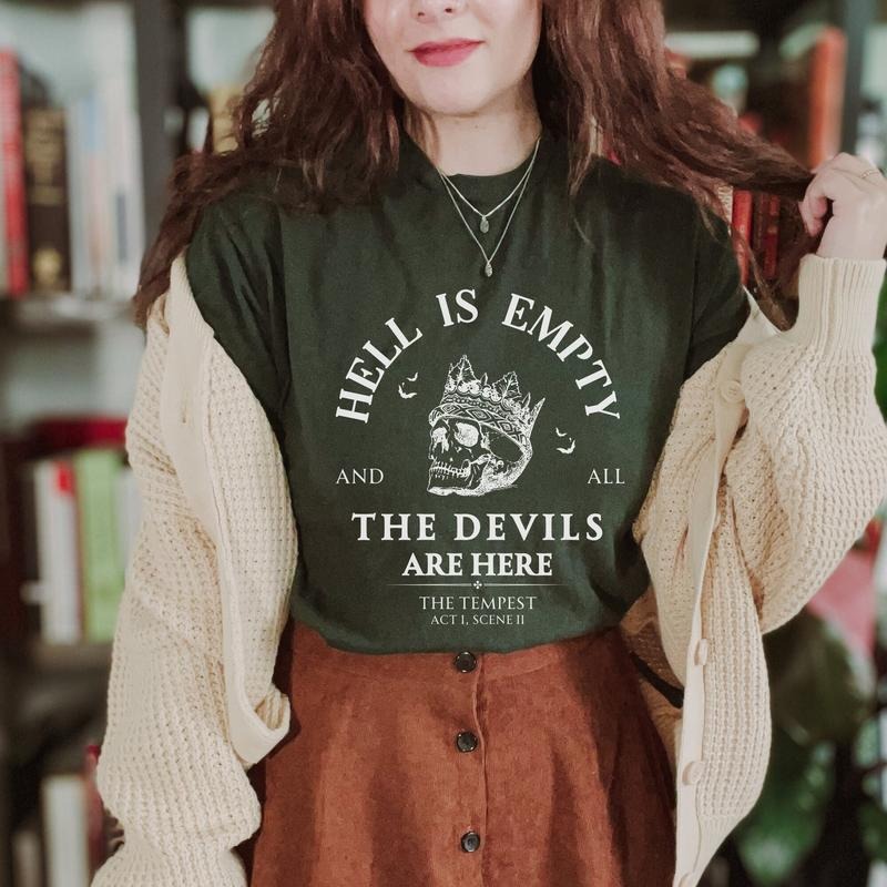 Hell Is Empty And All The Devils Are Here Shakespeare Shirt Hoodie, Sweatshirt | RetroVerseTees.com