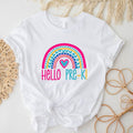Hello Pre-k T-Shirt, Teacher Back To School Shirt, First Day Of School Tee, Kindergarten Rainbow Tee Hoodie, Sweatshirt
