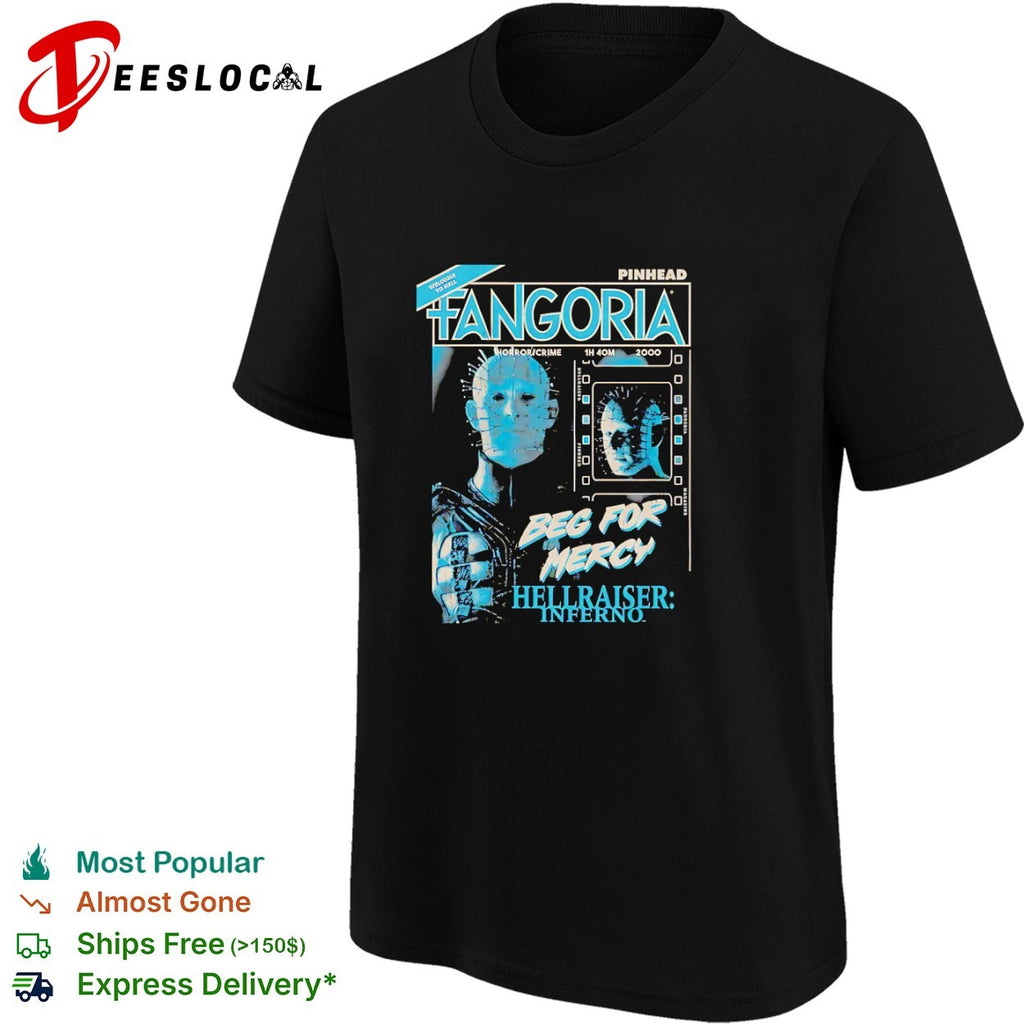 Hellraiser Pinhead welcome to hell magazine cover Fangoria horror crime beg for mercy inferno shirt