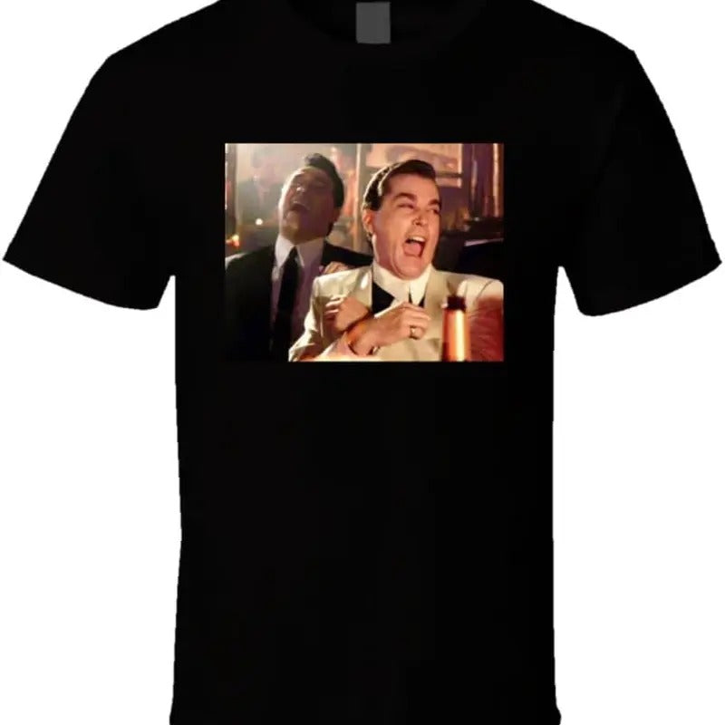 Henry Hill Goodfellas Laughing 90s Gangster Movie Fan T Shirt Hoodie, Sweatshirt | RetroVerseTees.com