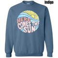 Here Comes The Sun Fluffy Patch Sweatshirt T-Shirts, Hoodie | RetroVerseTees.com