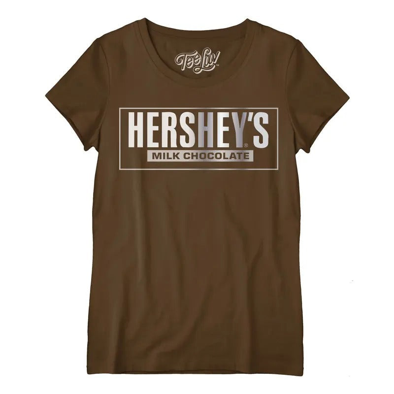 Hershey's Logo Women's Scoopneck T-Shirt - Brown Hoodie, Sweatshirt | RetroVerseTees.com
