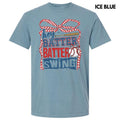Hey Batter Swing Comfort Colors T-Shirt 'NLB' Hoodie, Sweatshirt | RetroVerseTees.com