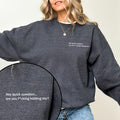 Hey Quick Question Sweatshirt, Adult Humor Long Sleeves Pullover, Retro Sarcastic Gifts, Funny Saying Clothing, Snarky...