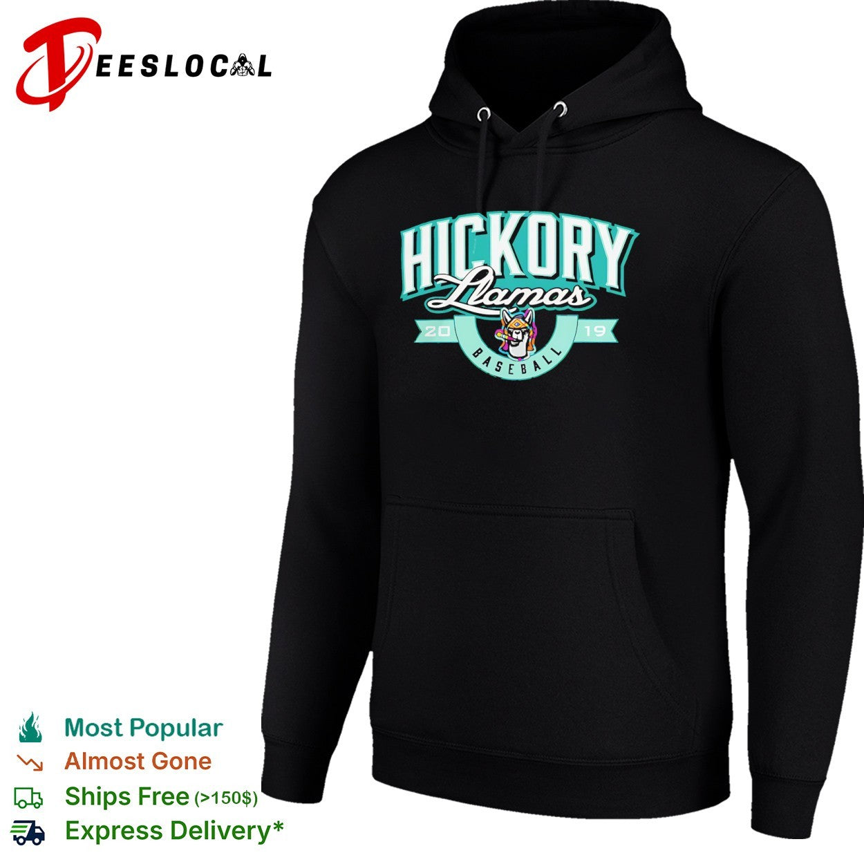 Hickory Llamas 2019 Baseball Logo shirt