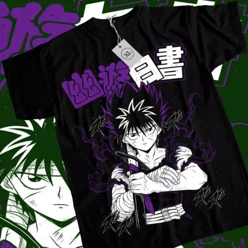 Hiei Yu Yu Hakusho T-shirt Kuwabara Kurama Yusuke Hiel Anime Manga Black Shirt Hoodie, Sweatshirt | RetroVerseTees.com