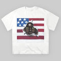 High-Quality National Flag Print T-shirt, Vintage Graphic Tee, Y2k Clothing, Unisex Cotton Crewneck T-Shirt