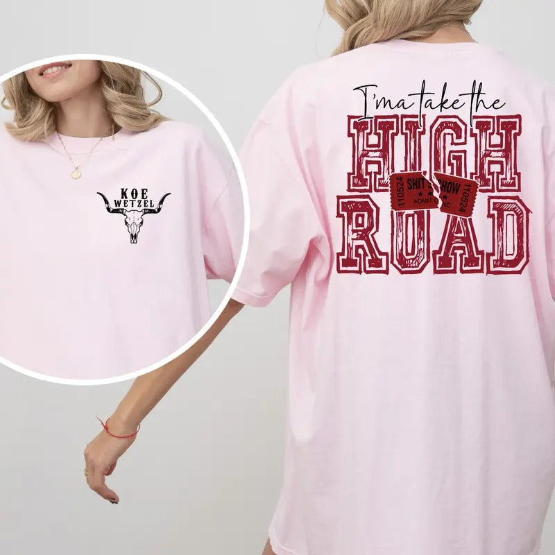 High Road Unisex Comfort colors tShirt Casual Loose Hoodie, Sweatshirt | RetroVerseTees.com