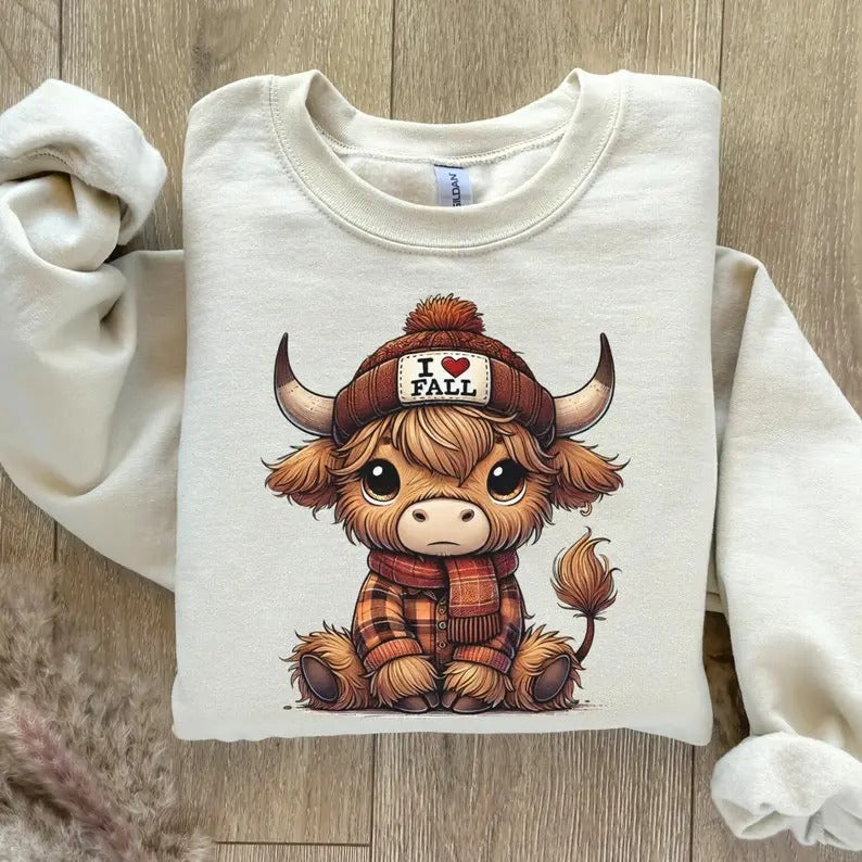Highland Cow Sweatshirt, Highland Cow Hoodie, Highland Cow Sweatersstyle{n002}2 T-Shirts | RetroVerseTees.com