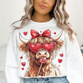 Highland Cow Sweatshirt, Valentine Coquette Sweatshirt, Valentine Heart Sweatshirt, Love Sweatshirt T-Shirts, Hoodie