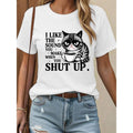 Hilarious Tee: Grumpy Cat Holding WB shield Cup with TNF Sassy Phrase "Swoosh Like TNF Sound You Make When You Shut Up"...
