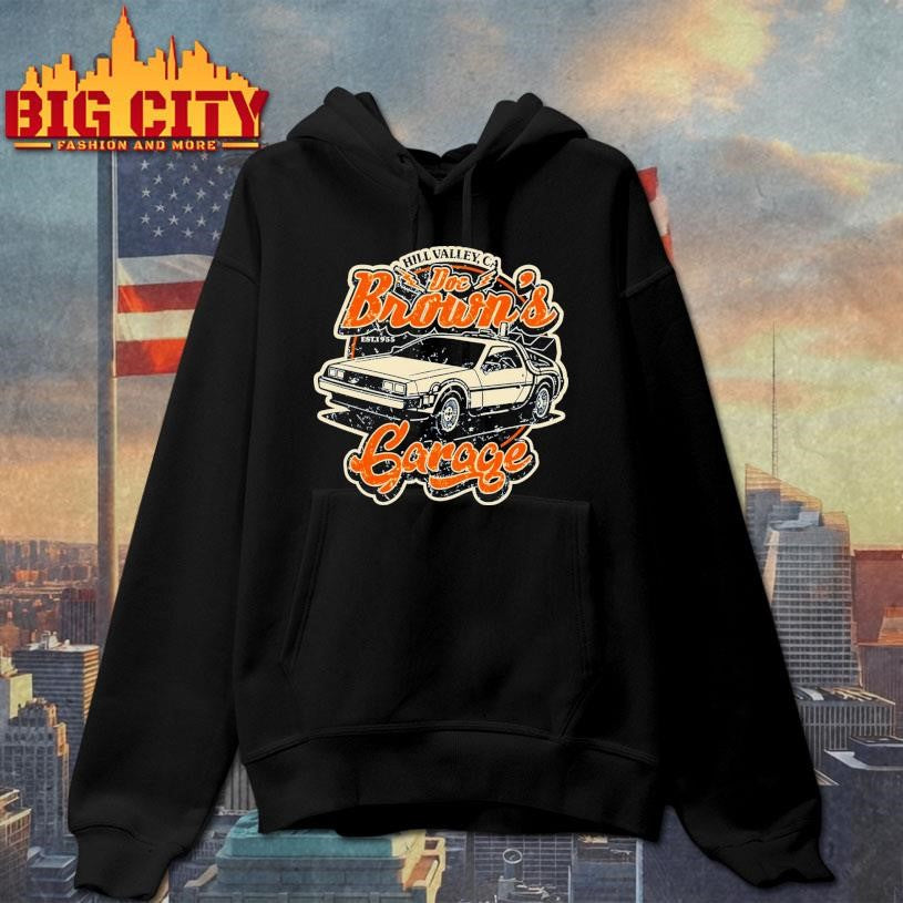 Hill Valley Ca Doc Brown And Garage EST 1955 shirt
