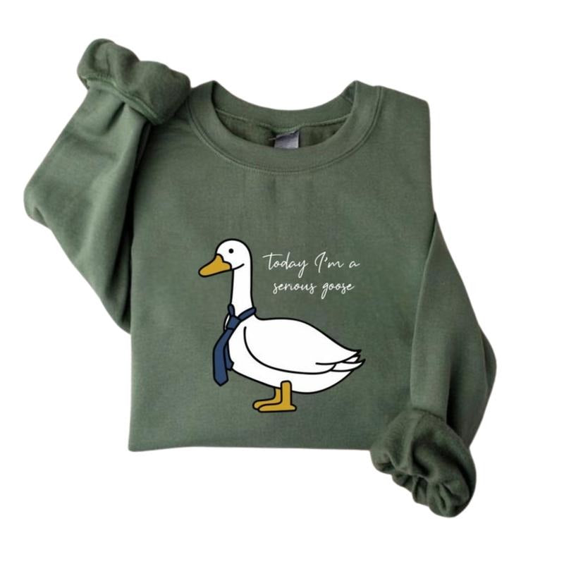 Today I'm A Serious Goose, Silly Goose Sweatshirt, Funny Silly Goose University Hoodie, Cute Gift for Her/Him, Couple...