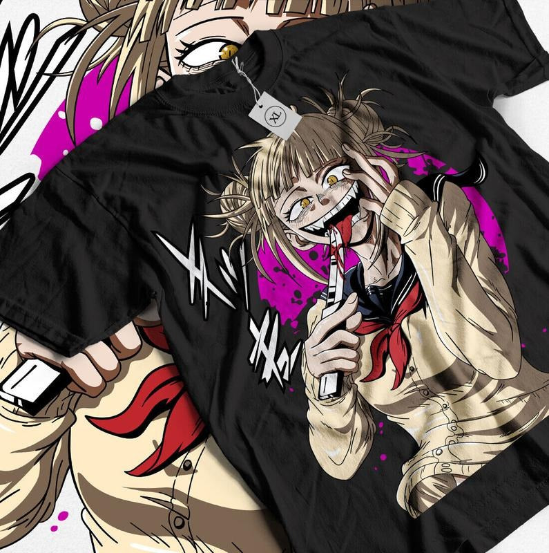 Himiko Toga T-Shirt S-4XL My Hero Academia Izuku Midoriya Girl Kawaii Shirt Tshirt S-4XL Hoodie, Sweatshirt